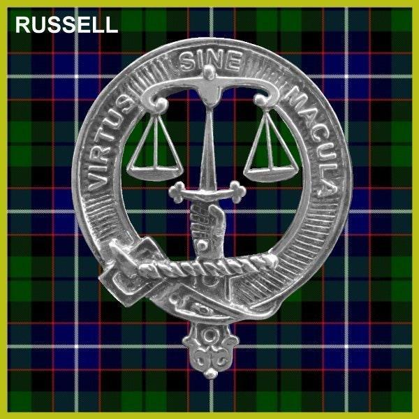 Russell Clan Crest Badge Skye Decanter