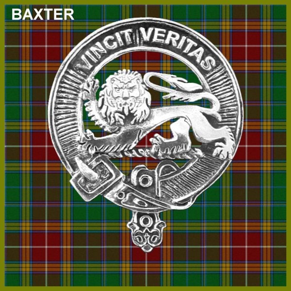 Baxter 8oz Clan Crest Scottish Badge Stainless Steel Flask