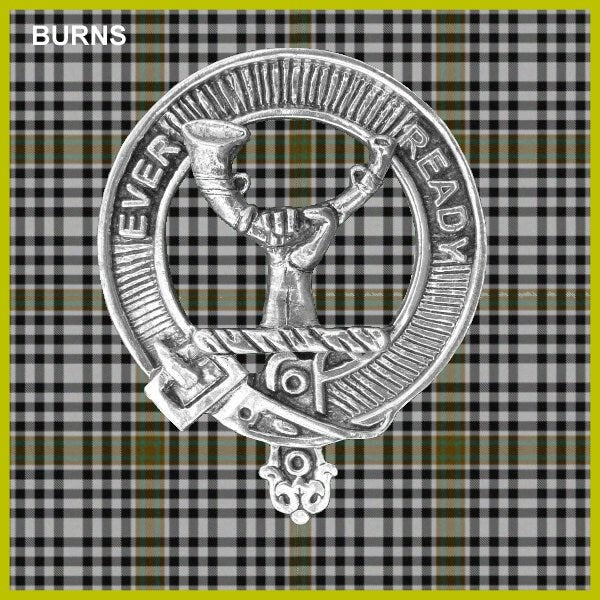 Burns 8oz Clan Crest Scottish Badge Stainless Steel Flask