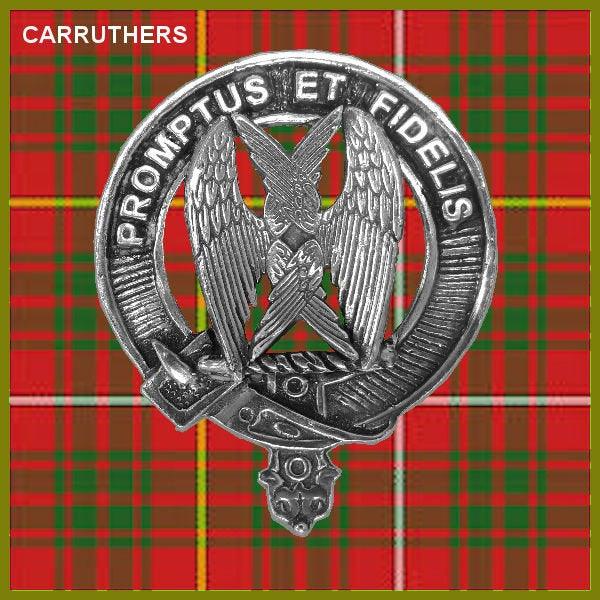 Carruthers (Society) 8oz Clan Crest Scottish Badge Stainless Steel Flask
