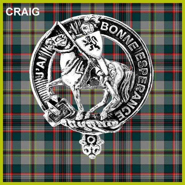 Craig 8oz Clan Crest Scottish Badge Stainless Steel Flask