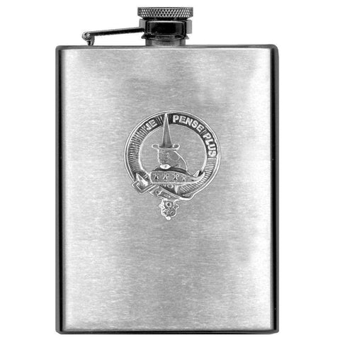 Erskine 8oz Clan Crest Scottish Badge Stainless Steel Flask