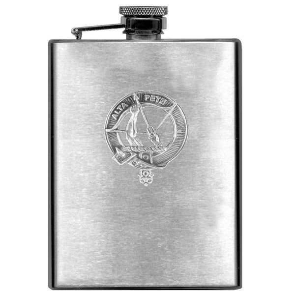 Fletcher 8oz Clan Crest Scottish Badge Stainless Steel Flask