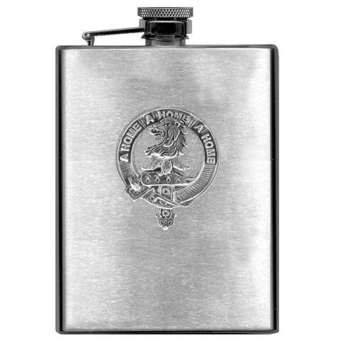 Home 8oz Clan Crest Scottish Badge Stainless Steel Flask
