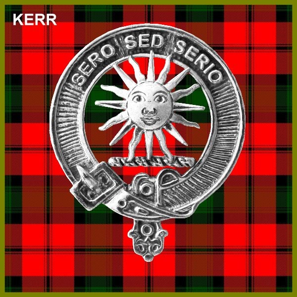 Kerr 8oz Clan Crest Scottish Badge Stainless Steel Flask