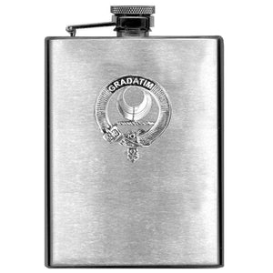Kilgour 8oz Clan Crest Scottish Badge Stainless Steel Flask