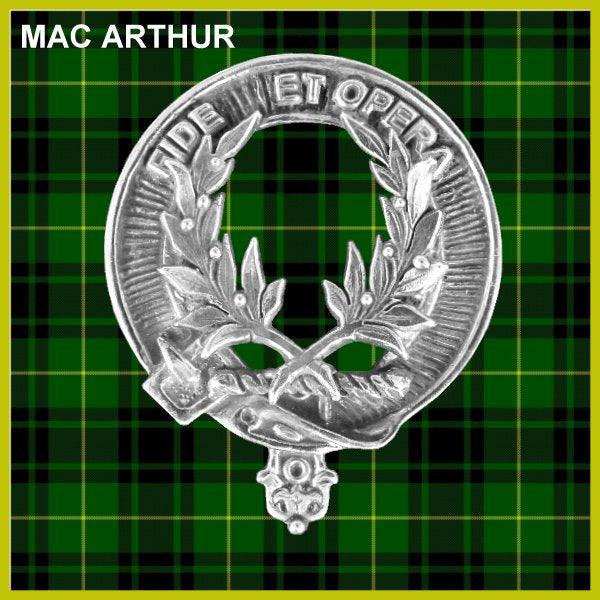 MacArthur 8oz Clan Crest Scottish Badge Stainless Steel Flask