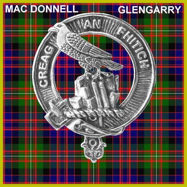 MacDonnell (Glengarry) 8oz Clan Crest Scottish Badge Stainless Steel Flask