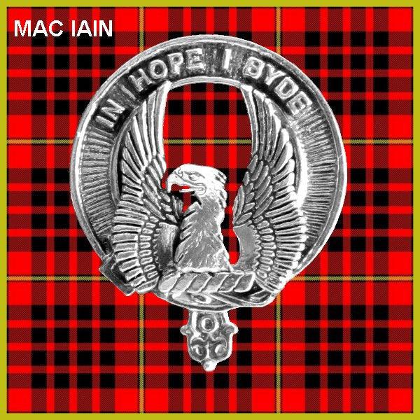 MacIain 8oz Clan Crest Scottish Badge Stainless Steel Flask