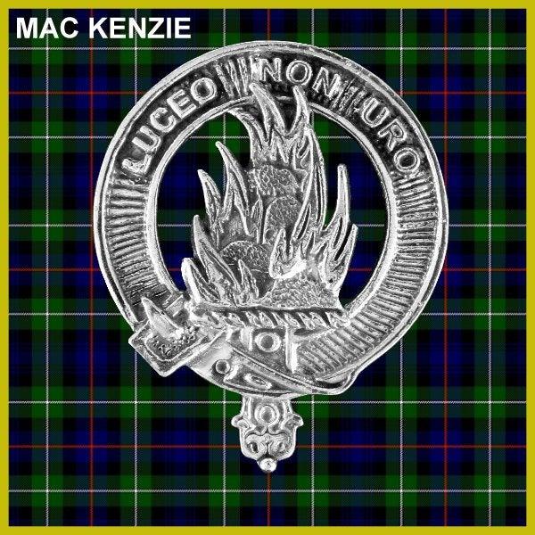 MacKenzie 8oz Clan Crest Scottish Badge Stainless Steel Flask