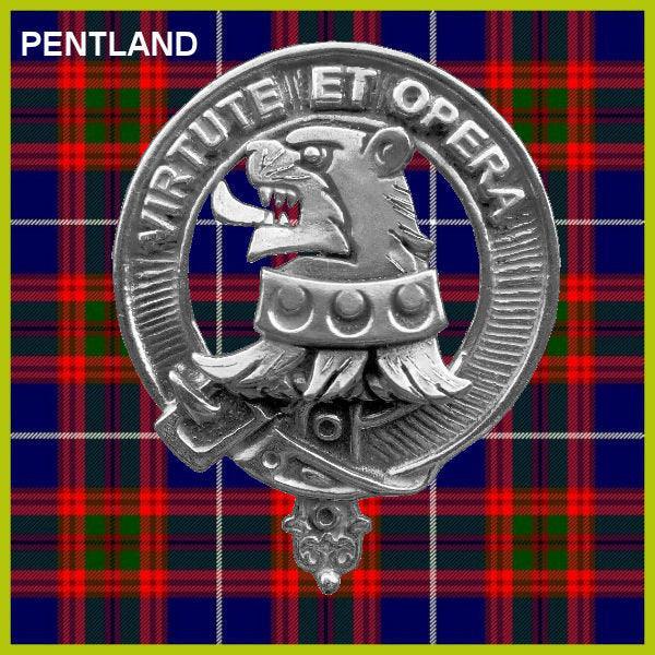 Pentland 8oz Clan Crest Scottish Badge Stainless Steel Flask