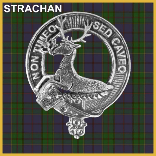 Strachan 8oz Clan Crest Scottish Badge Stainless Steel Flask