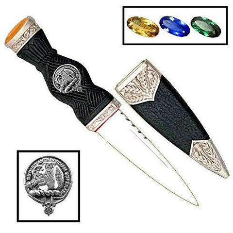 MacThomas Clan Crest Sgian Dubh, Scottish Knife