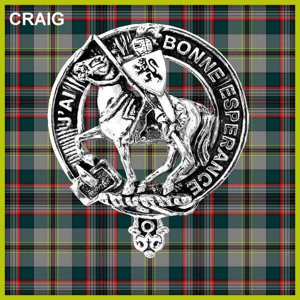 Craig Scottish Clan Badge Sporran, Leather
