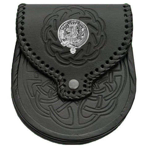 MacLaren Scottish Clan Badge Sporran, Leather
