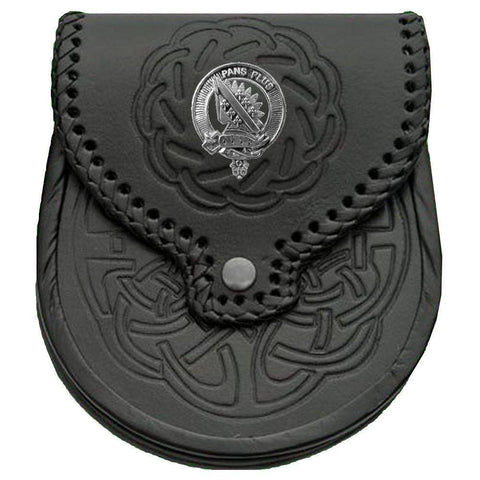 Marr Scottish Clan Badge Sporran, Leather