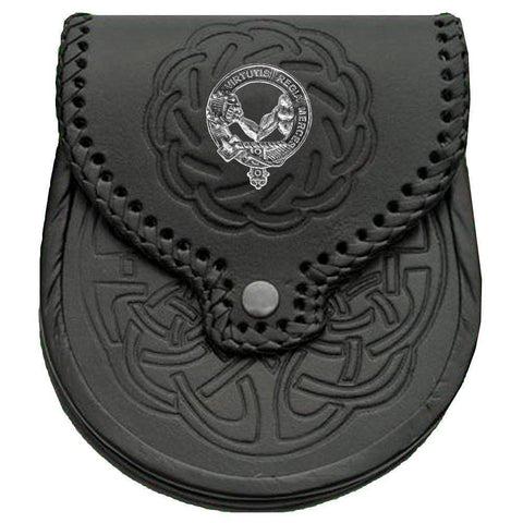 Skene Scottish Clan Badge Sporran, Leather