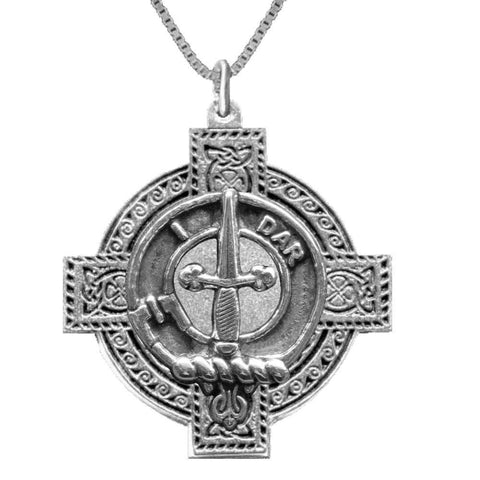 Dalzell Clan Crest Celtic Cross Pendant Scottish ~ CLP04