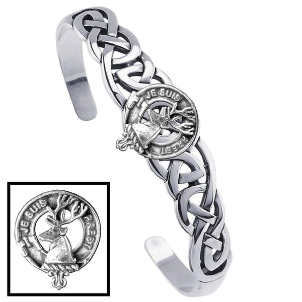 Fraser Lovat Clan Crest Celtic Cuff Bracelet