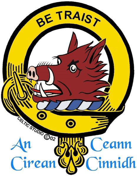 Innes Clan Crest Celtic Cuff Bracelet