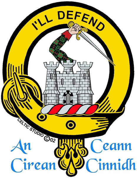 Kincaid Clan Crest Celtic Cuff Bracelet