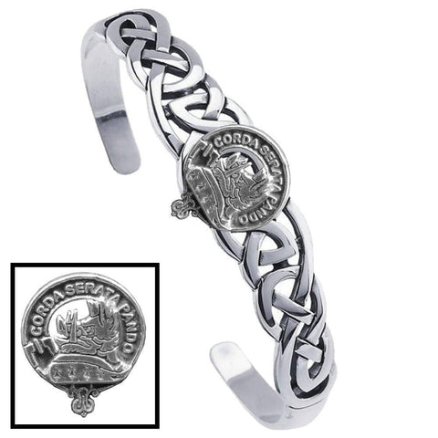Lockhart Clan Crest Celtic Cuff Bracelet