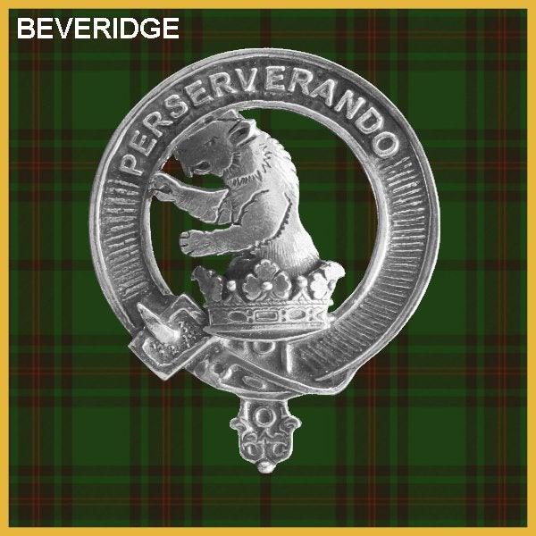 Beveridge Clan Crest Interlace Kilt Belt Buckle