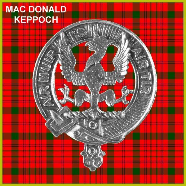 MacDonald Keppoch Clan Crest Interlace Kilt Belt Buckle