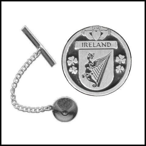 Ireland Coat of Arms Disk Tie Tack/ Lapel Pin