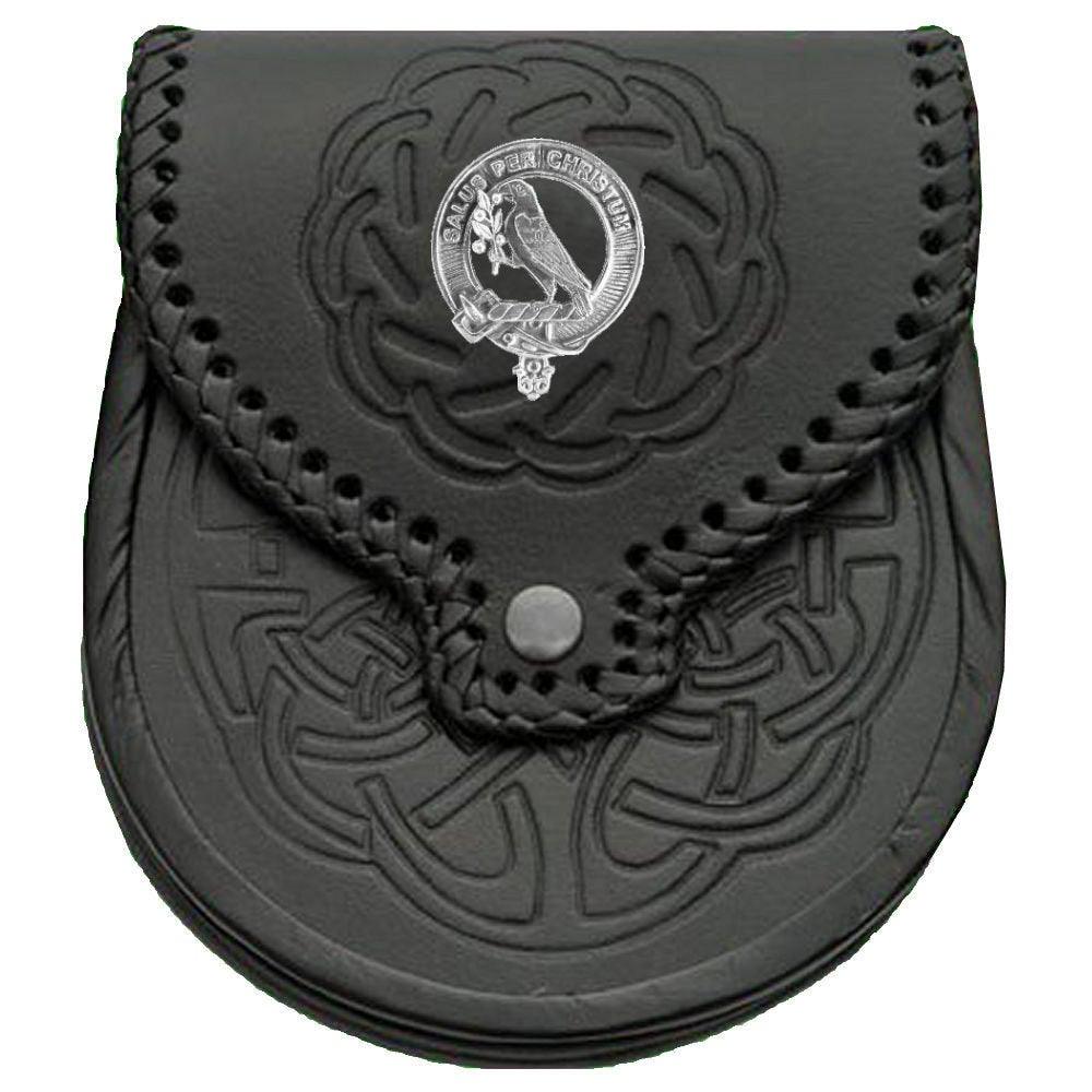 Abernethy Scottish Clan Badge Sporran, Leather