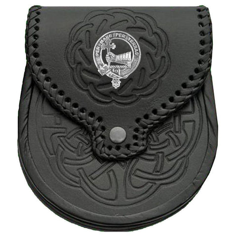 MacDonald (Sleat) Scottish Clan Badge Sporran, Leather