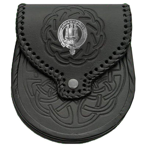 MacLachlan Scottish Clan Badge Sporran, Leather