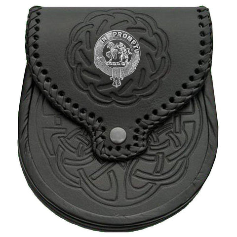 Trotter Scottish Clan Badge Sporran, Leather
