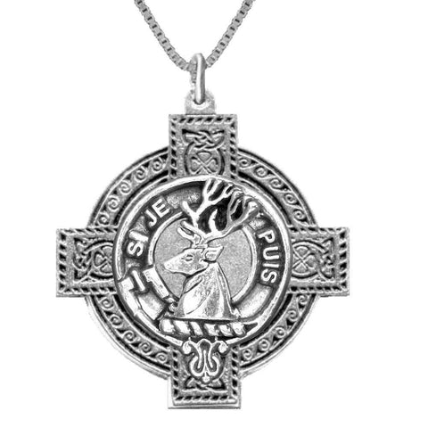 Colquhoun Clan Crest Celtic Cross Pendant Scottish ~ CLP04
