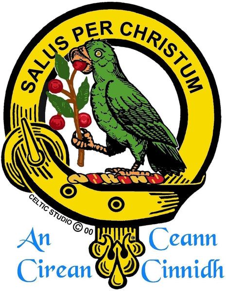 Abernethy Clan Crest Interlace Kilt Buckle, Scottish Badge  