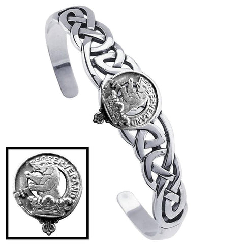 Beveridge Clan Crest Celtic Cuff Bracelet