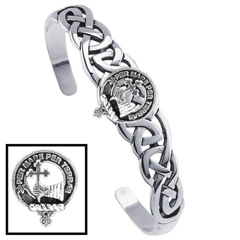 MacDonald (Sleat) Clan Crest Celtic Cuff Bracelet