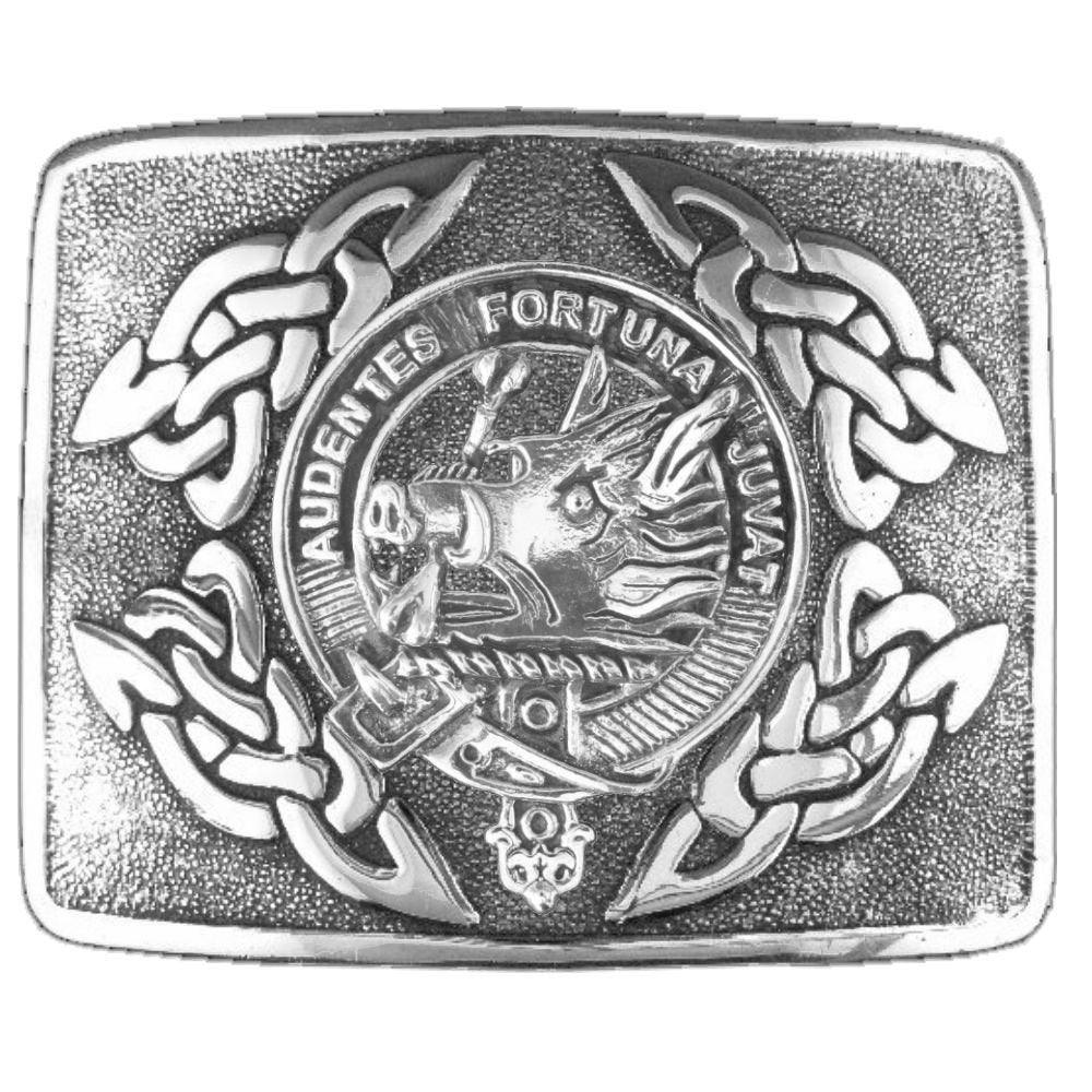 MacKinlay Clan Crest good Interlace Kilt Buckle, Scottish Badge