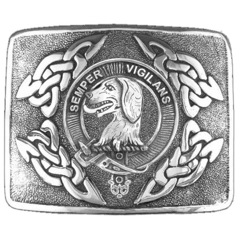Wilson Clan Crest Interlace Kilt Buckle, Scottish Badge  