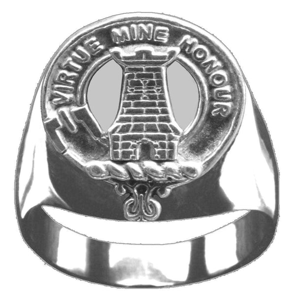 MacLean Scottish Clan Crest Ring GC100  ~  Sterling Silver and Karat Gold
