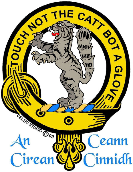 Clan Chattan Crest Scottish Four Thistle Brooch