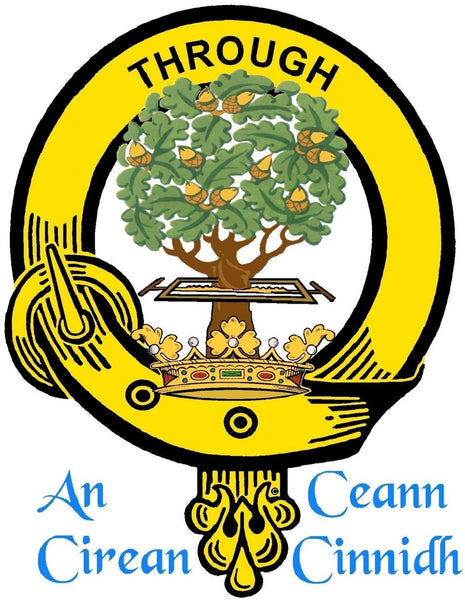 Hamilton Clan Crest Scottish Four Thistle Brooch