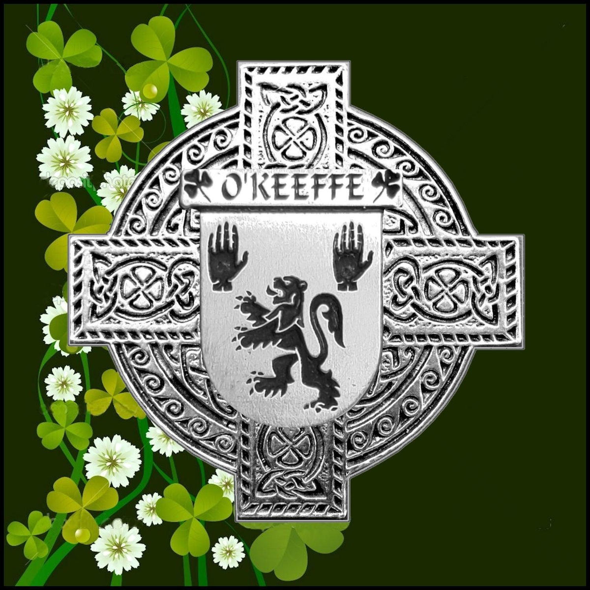 O'Keeffe order Irish Coat of Arms Interlace Kilt Buckle