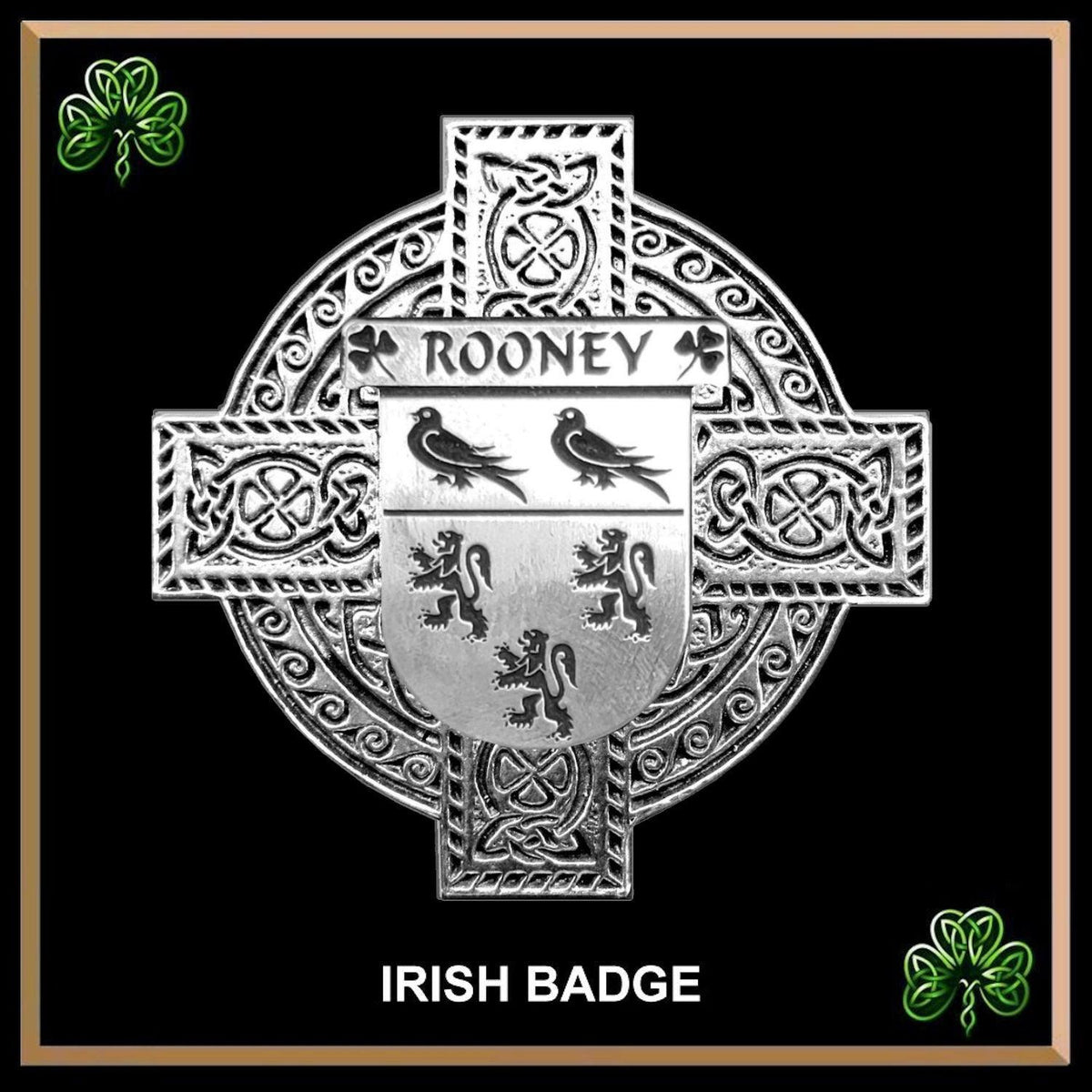 Rooney Irish Coat hot of Arms Interlace Kilt Buckle