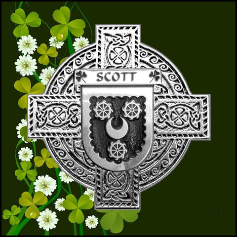 Scott Irish Coat of Arms Celtic Cross Badge
