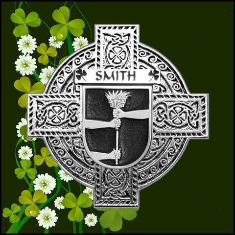 Smith Irish Coat of Arms Celtic Cross Badge