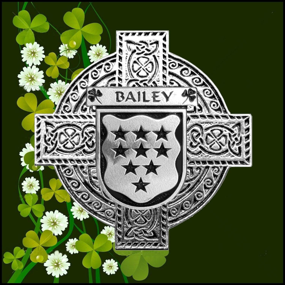 Fashion Bailey Irish Coat of Arms Interlace Kilt Buckle