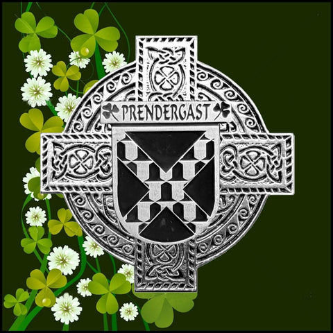 Prendergast Tipperary Irish Coat of Arms Celtic Cross Badge