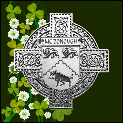 McDonough Irish Family Coat Of Arms Celtic Cross Bdge