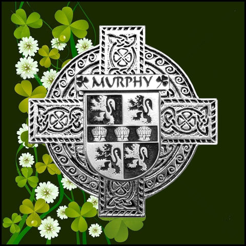 Murphy Irish Coat of Arms Celtic Cross Badge